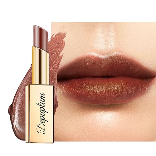 Brown Lipstick Moisturizing for Women Shimmer Tinted Lip Balm Hydrate