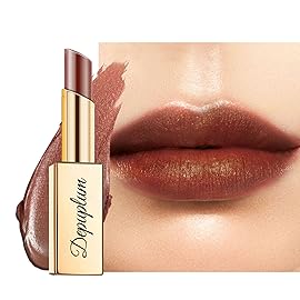 Depuplum Brown Lipstick Moisturizing for Women Shimmer Tinted Lip Balm Hydrate Nourish Chocolate Lip Gloss Cruelty Free Lip Makeup, ZG117 Dark Era