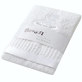 Booulfi Baby Blanket Newborn Boys Girls Satin Trim White Baby Blankets Baptism Christening Baby Shawl Neutral Baby Boy Girl Receiving Blankets .Size 36x50