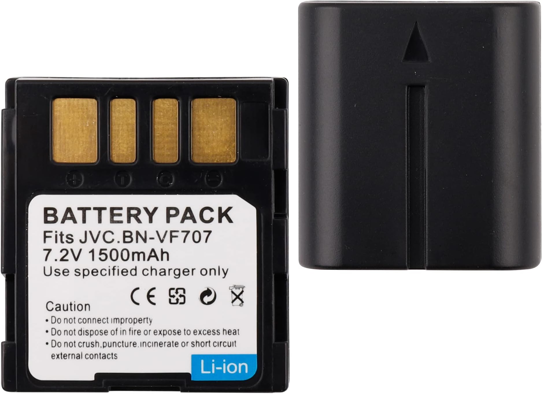 2x Batteries Remplace JVC BN-VF714, BN-VF707, BN-VF707U, BN-VF714U Pour Caméscope JVC- 600mAh 7 2v Li Ion 800104813