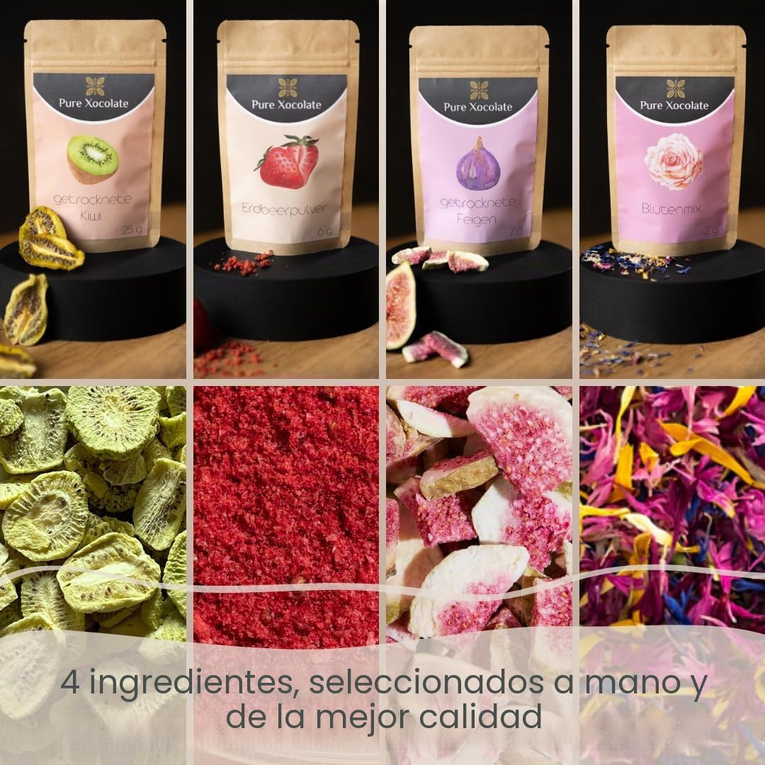 Pure Xocolate Kit de chocolate DIY – Kit para hacer chocolate – Vegano – Alternativa sin lactosa – Ideas de regalo de chocolate para niños, mujeres y hombres – Incluye molde de silicona y recetas