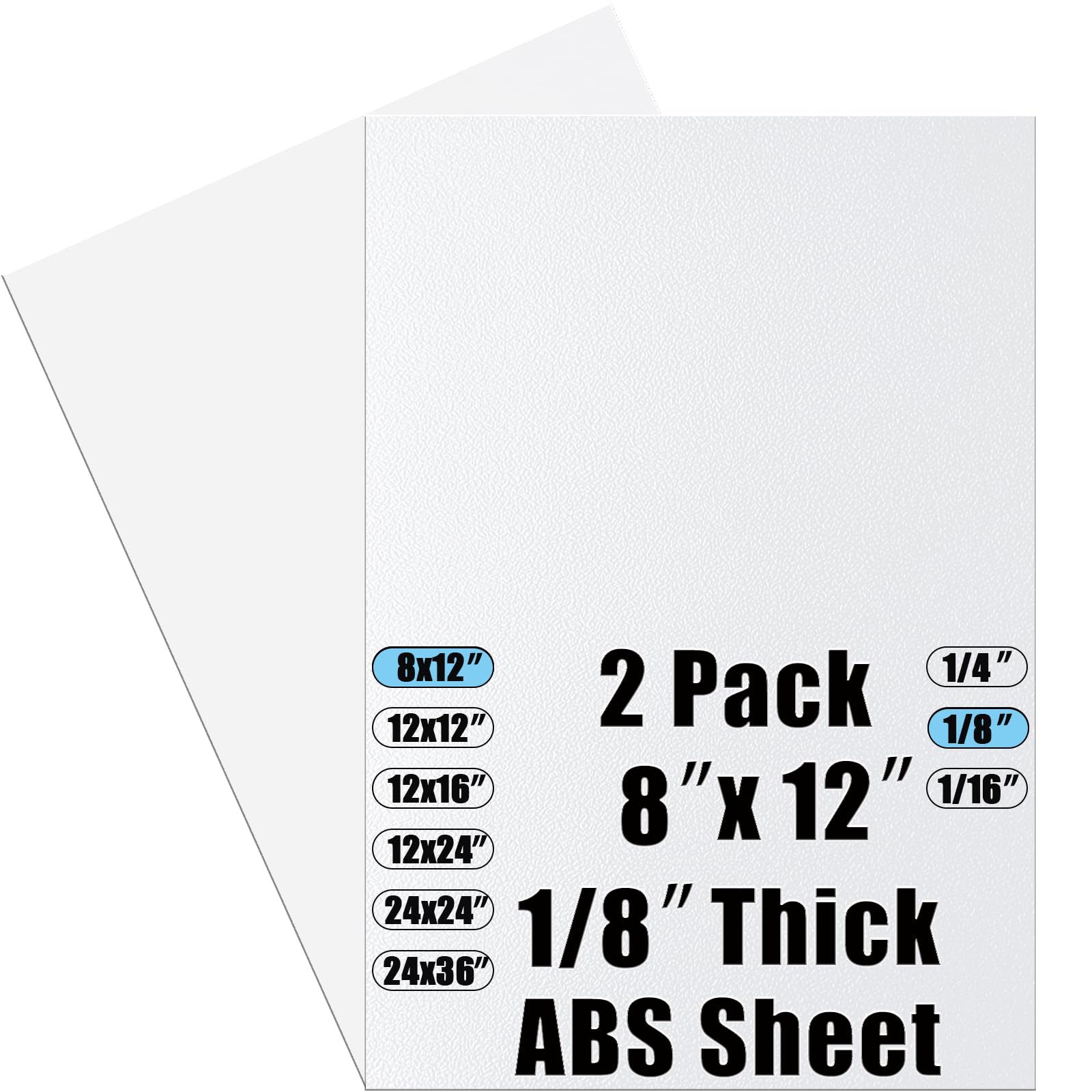 Thermoform ABS Sheets - 2 Pack, 1/8" Thick -11