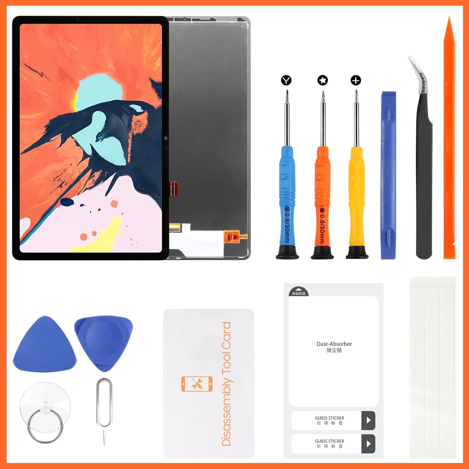 for Samsung Galaxy Tab S9 FE Screen Replacement LCD Display SM-X510, SM-X516B Touch Screen Digitizer Full Assembly,with Tools(Black)