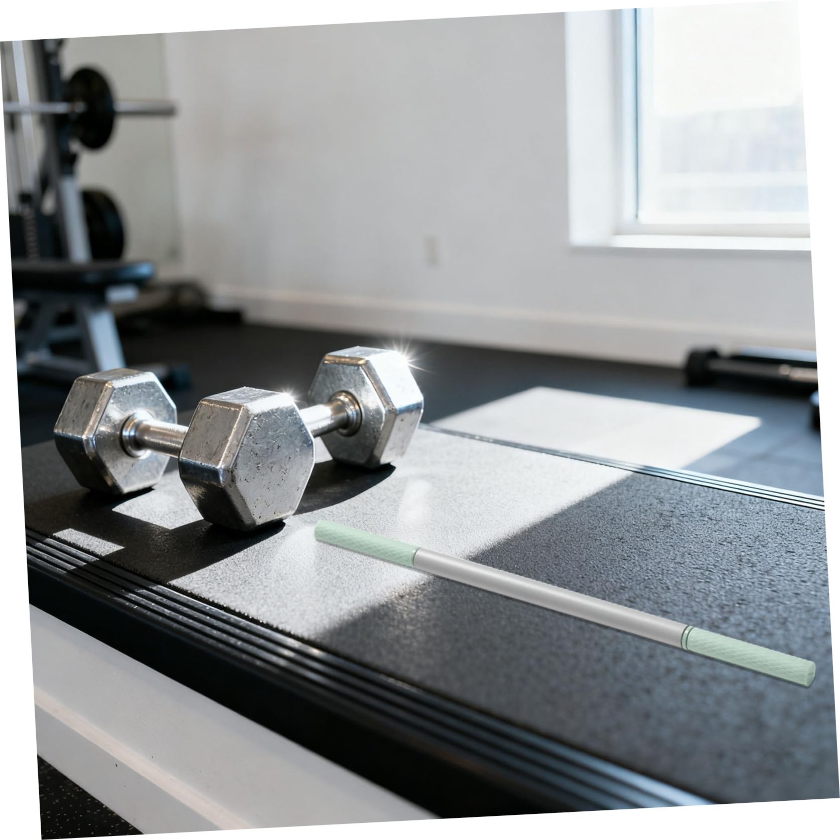 Rodillo de Masaje Muscular Portátil Diseño Ergonómico de Acero y Silicona para Relajación Profunda y Recuperación Postentrenamiento en Oficina