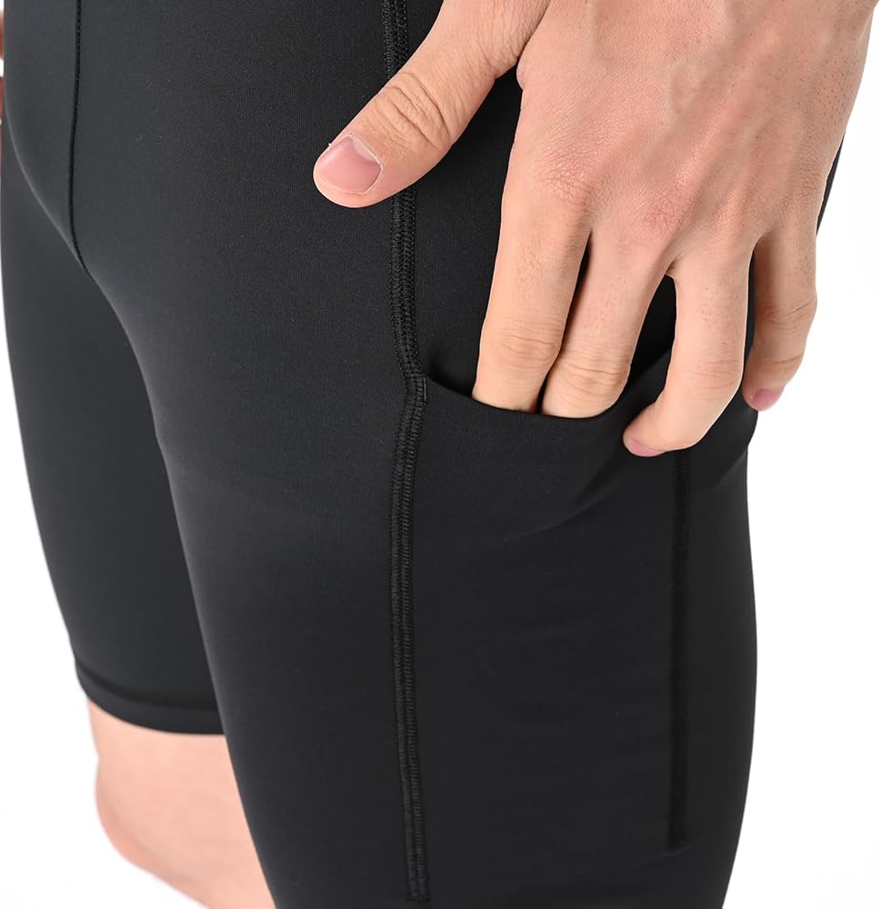 Amazon | NB Sleek ハーフタイツ9インチ（ドロップポケット付き