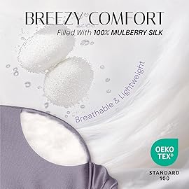 Silk Sleep Mask Eye Mask Blindfold with Double Layer Silk Filling and Elastic Strap for Full Night\'s Sleep, Travel and Nap, Soft Eye Cover Eyeshade with Luxury Bag and Ear Plugs by OLESILK (Charcoal)