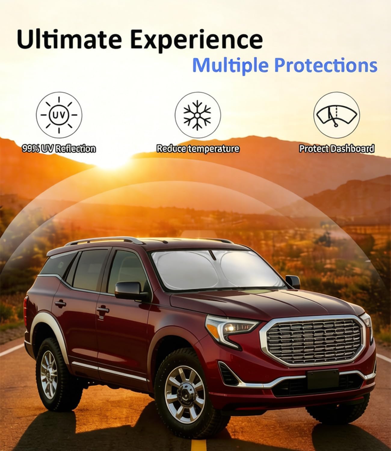 Windshield Sun Shade for 2018-2025 GMC Terrain Accessories image 3
