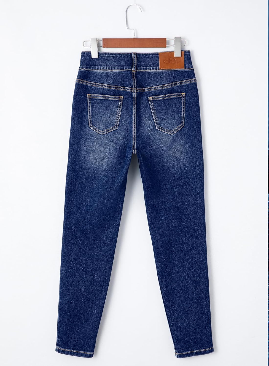 Sidefeel Women's Skinny Jeans Straight Leg High Waisted Stretchy Ankle Denim Pants with Patch Pockets - Image 6