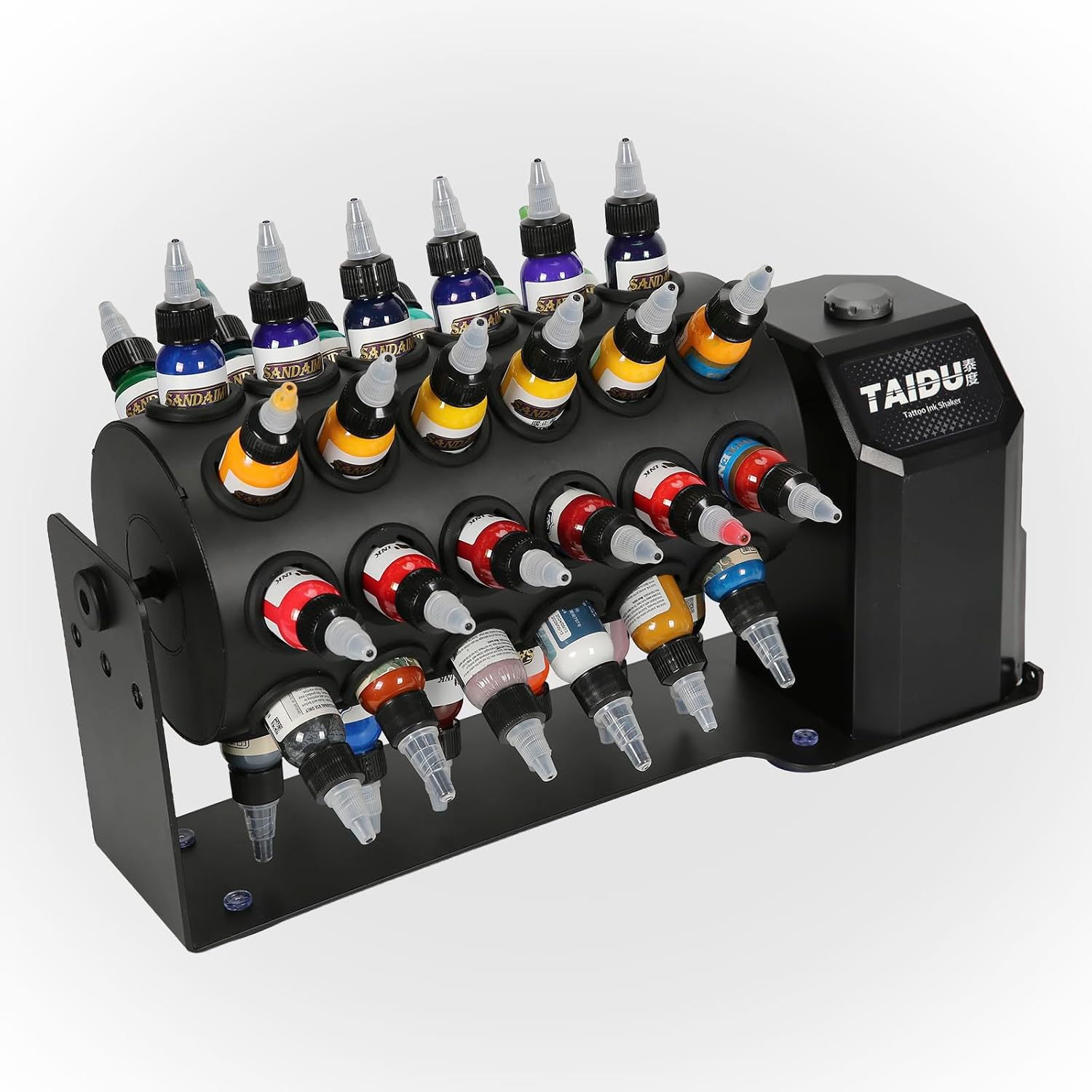Rotary Tattoo Ink Shaker, Automatic Multi‑Bottle Tattoo Pigment Shaker & Storage Machine, Professional Tattoo Studio Equipment for Tattoo Artists