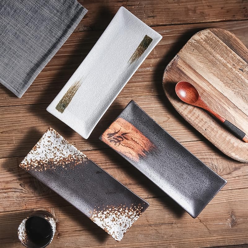 Assiettes à salade et plateau à sushi japonais en éventail pour cuisine - 4