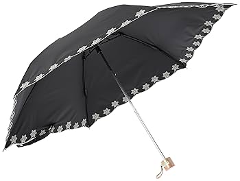 値下げ！新品 ミラショーン 傘 日傘 黒 フリル Amazon | ミラショーン 【日傘】 折りたたみ傘 遮光 遮熱 晴雨