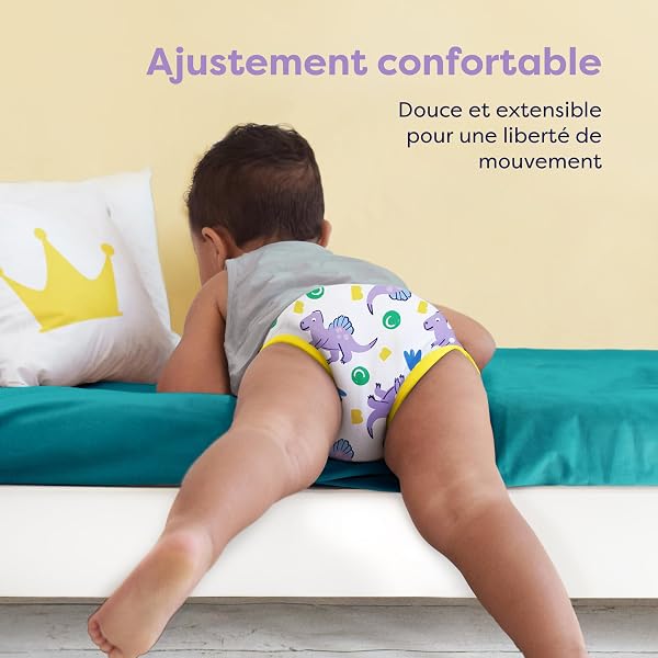 Bambino Mio culotte apprentissage propreté garcon et filles - lavables et réutilisables en coton, LOT DE 5 - Picoti (2T/2-3 ans) MARQUE EUROPÉENNE, bébé - 2