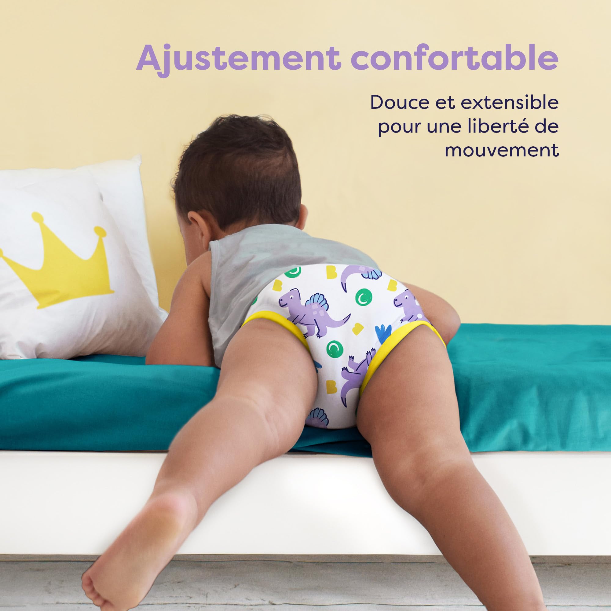 Culottes d'apprentissage Bambino Mio pour tout-petits, lot de 3, 2-3 ans, Fraises Roses Fantastiques – réutilisables, lavables – Fille et Garçon – Motif point de croix