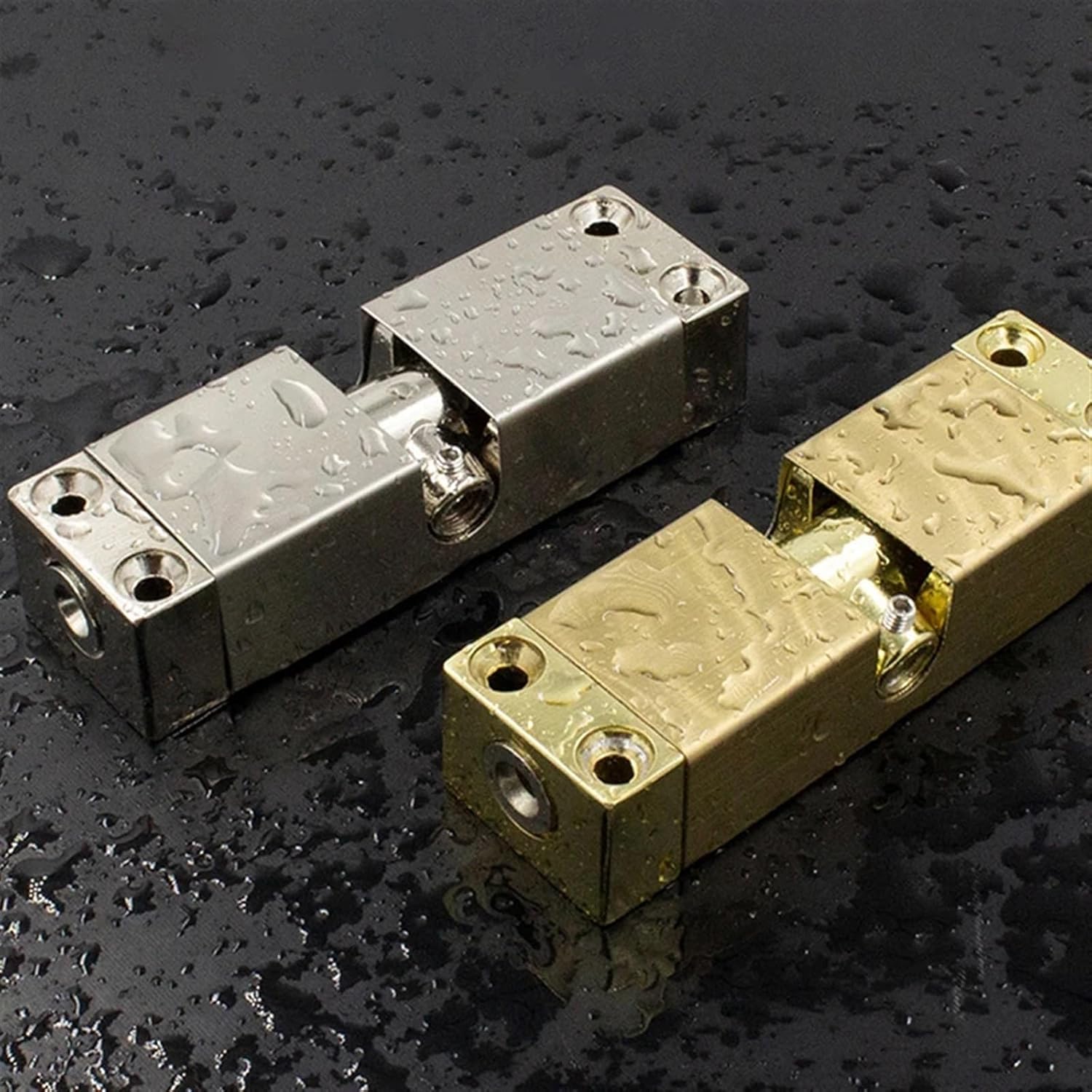 Stainless Steel Automatic Spring Door Closer Door Closing Device Can Adjust The Door Closing Device Furniture Door Hardware(Gold)