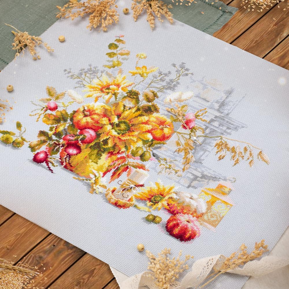 Wizardi Counted Cross-Stitch Kit Autumn Improvisation 120-012 Magic Needle