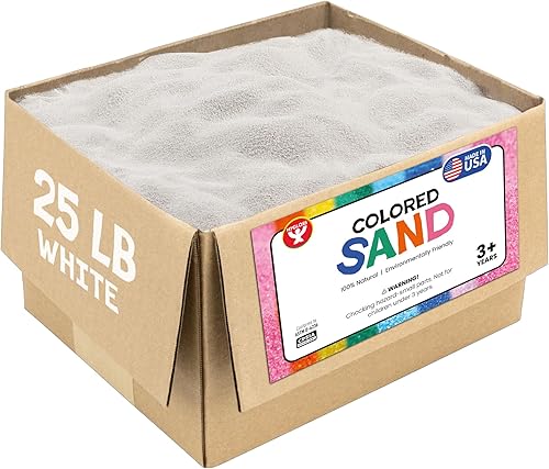 Vista 17 de Hygloss Products - Arena de juego de colores - Balde de arena de arte para manualidades de colores surtidos, naranja, 1 libra