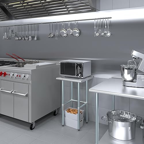 Vista 104 de Mesa de trabajo de acero inoxidable AmGood