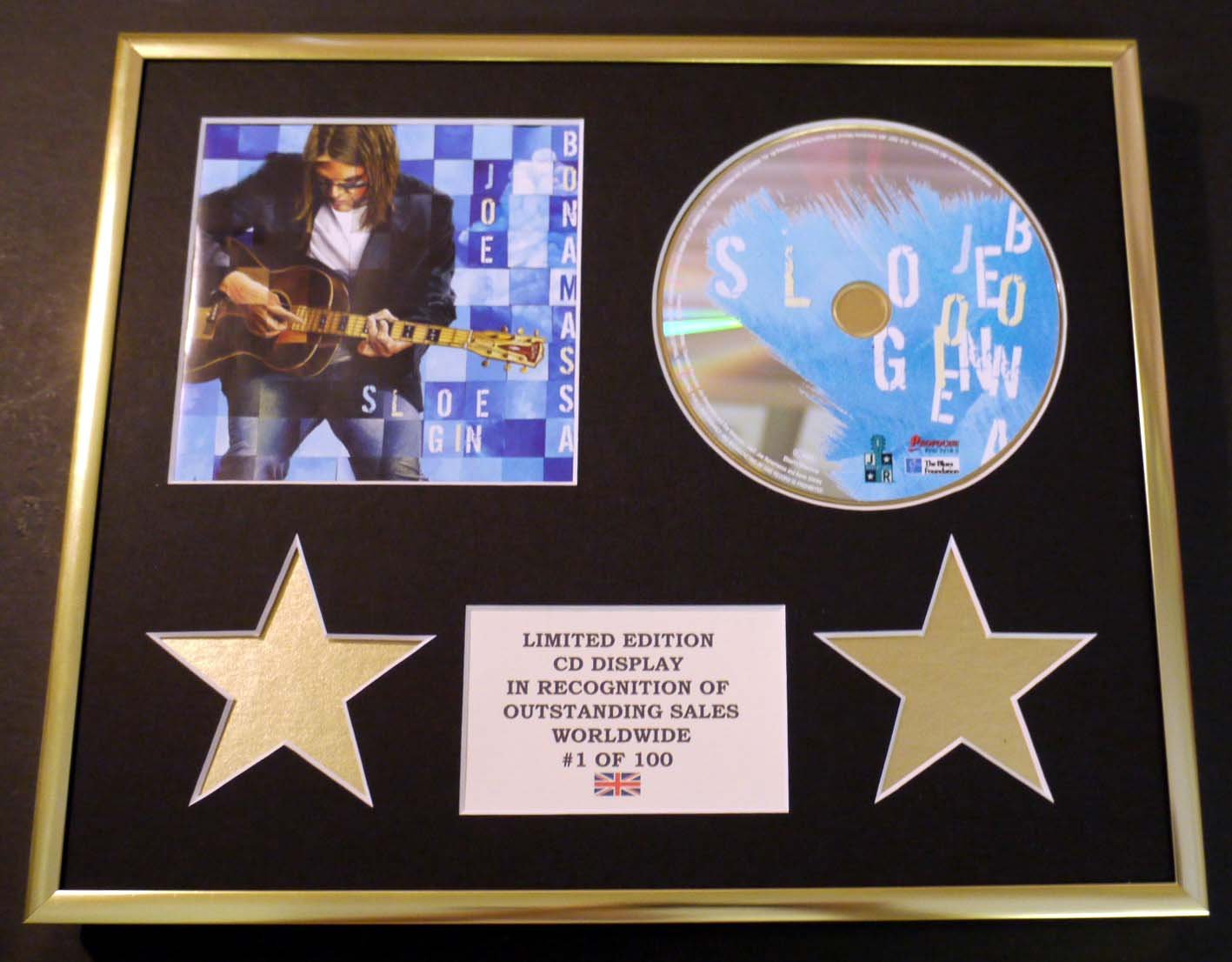JOE BONAMASSA/CD DISPLAY/LIMITED EDITION/COA/SLOE GIN