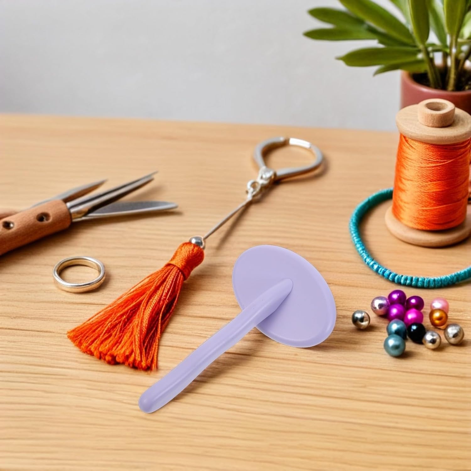 Amosfun Portable Wool Felting Tool with Stainless Steel Needles and Ergonomic Abs Handle for Precise Control, Wool Carder Brush for Needle Felting Crafts and Spinning Projects