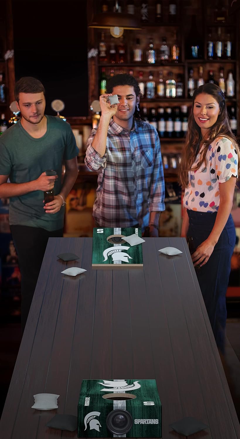 SOAR NCAA Tabletop Cornhole Game and Bluetooth Speaker
