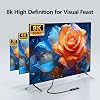 Cable extensor HDMI SAMZHE 8K de 3.3 pies/1 m, extensor HDMI 2.1, 8K@60Hz 4K@120Hz, adaptador HDMI macho a hembra, cable de ultra alta velocidad 48Gbps compatible con Fire Stick, Roku TV, Blu-Ray, laptop, PS5/4, Xbox 3