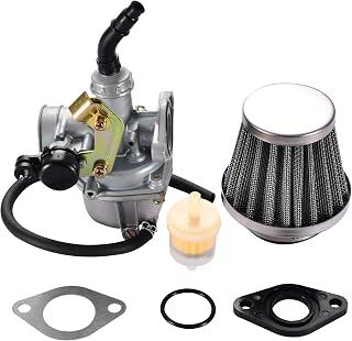 WOOSTAR PZ19 Carburetor with 35mm Air Filter Cable Choke Replacement for 50cc 70cc 90cc 110cc 125cc Chinese ATV Scooter Go Kart