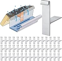 Blulu 50-Pack 5-Inch Aluminum Gutter Wedges for 4-6" K-Style Gutters - Level Sloped Fascia & Crown Molding, T-Shape Silver Grey