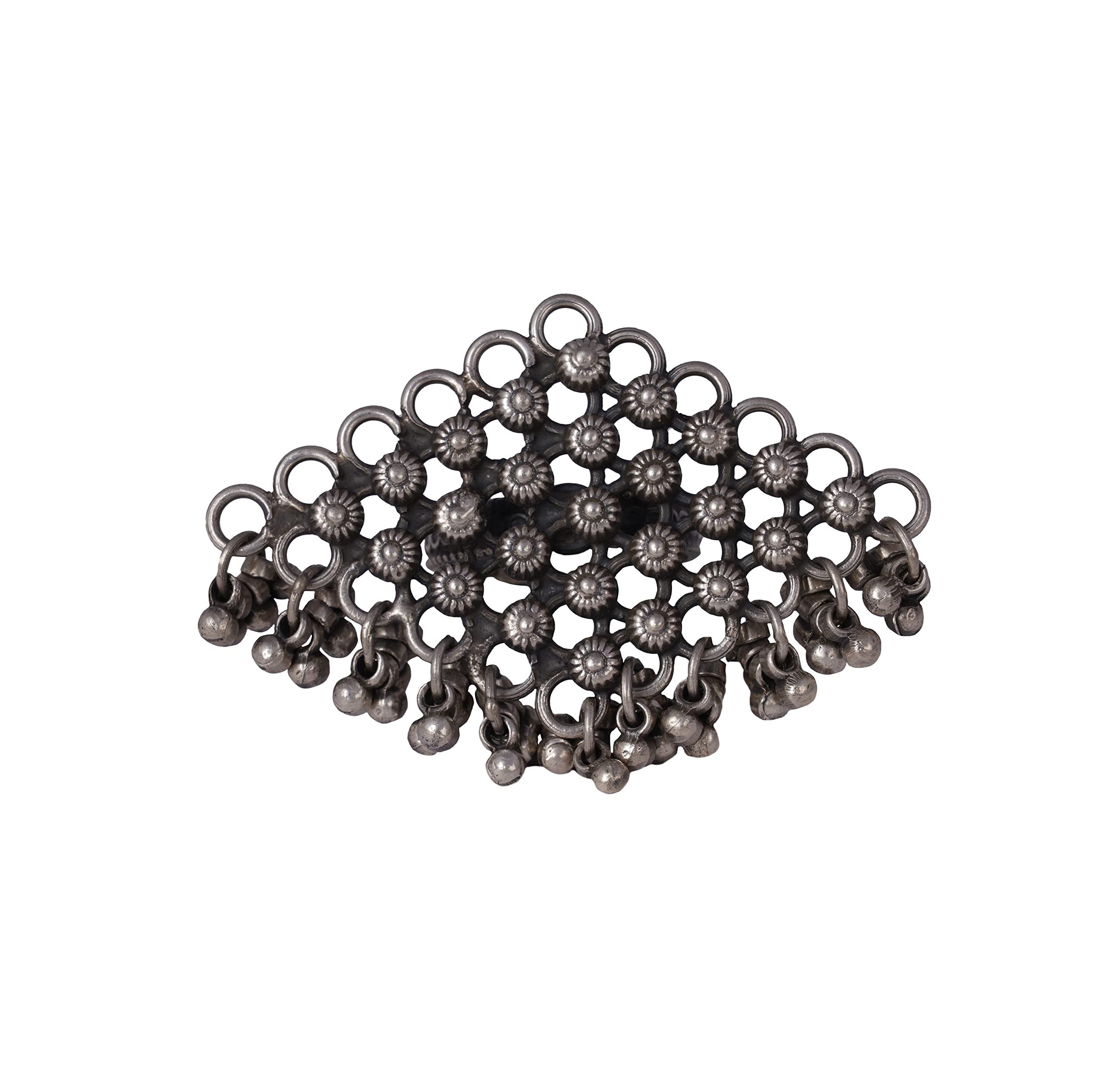 Shyle 92.5 Sterling Silver Ring, Tattva Intricate Jali Ghughri Statement Ring, Statement Adjustable Ring,Handmade Oxidized Silver Ring, Gift For Her (B0BHP24BRV) Amazon Price History, Amazon Price Tracker