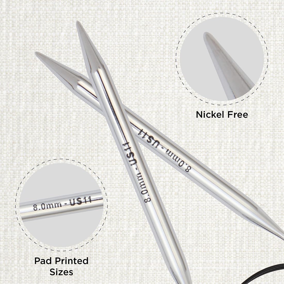 KnitPro Nova Fixed Circular Needles 20" (50cm) | US Size 11 (8mm)