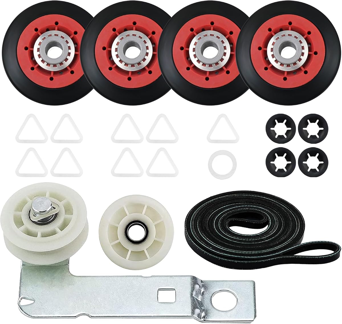 4392067 Kit de reparación de secadora con polea tensora W10837240 para secadora Whirlpool | Compatible con secador Whirlpool Cabrio Duet Maytag Bravos XL Kenmore Elite Admiral, incluye pieza WPW10314173 661570V 279640 W10837240.