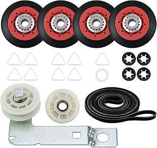 4392067 Dryer Repair Kit and W10837240 Dryer Idler Pulley Fit for Whirlpool Maytag Admiral Kenmore Dryer - Bravos Dryer parts and Duet Dryer Parts Compared to # 4392067VP 80047 587637 by Funmit