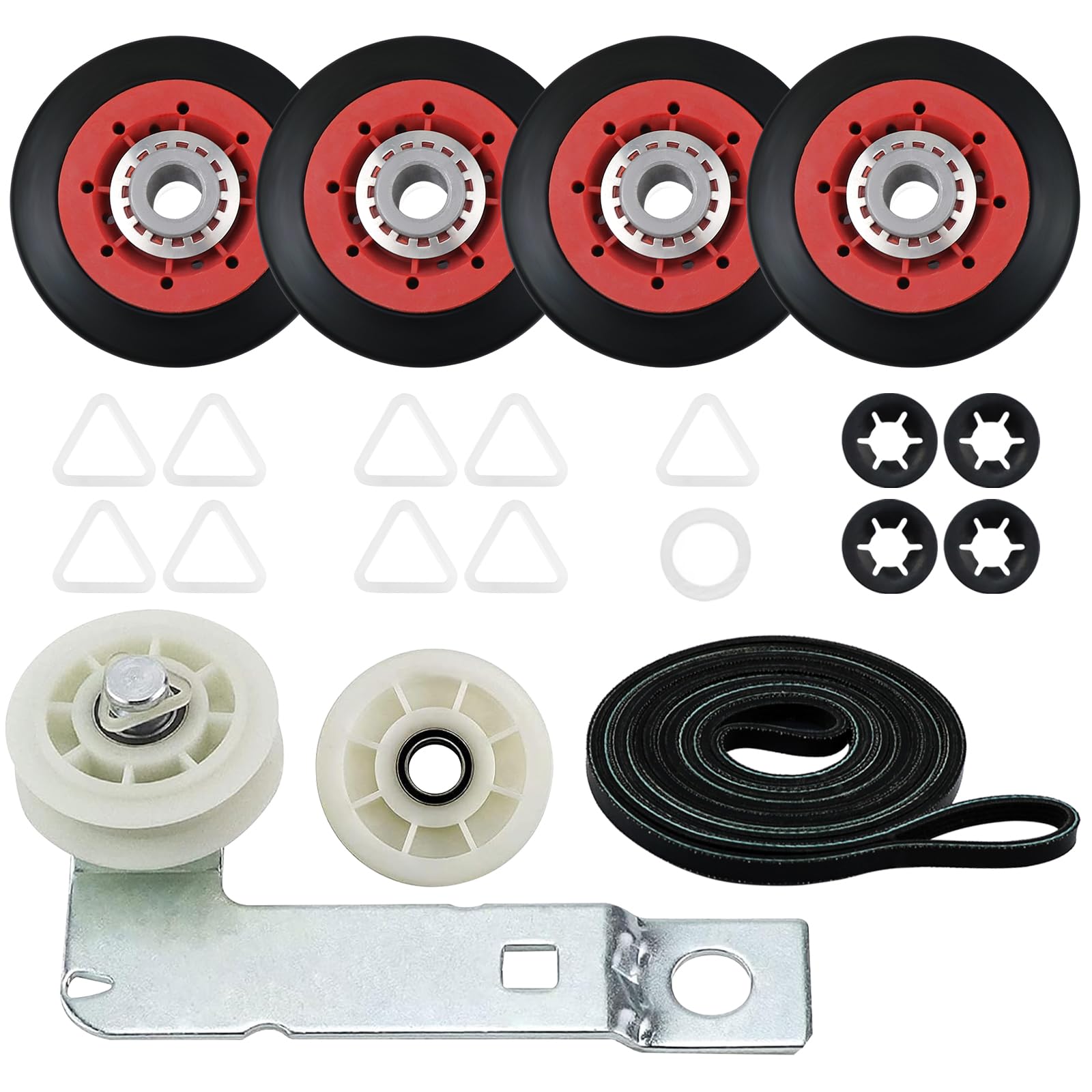 4392067 Dryer Repair Kit and W10837240 Dryer Idler Pulley Fit for Whirlpool Maytag Admiral Kenmore Dryer - Bravos Dryer parts and Duet Dryer Parts Compared to # 4392067VP 80047 587637 by Funmit