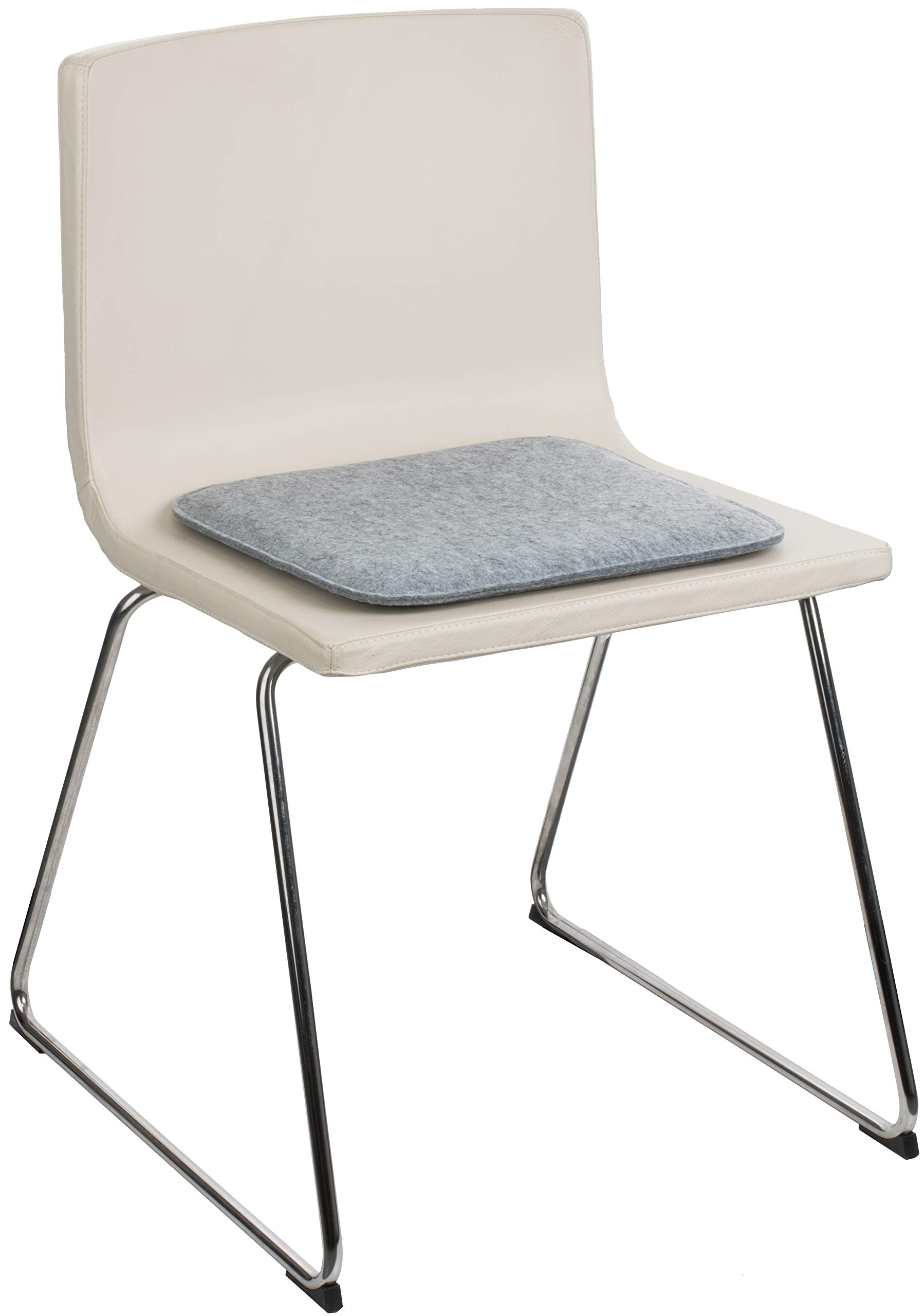 Brandsseller Zestaw 4 poduszek do siedzenia z filcu 35 x 35 x 2 cm – wytrzymałe nakładki na krzesła do wewnątrz i na zewnątrz, kwadratowe poduszki do siedzenia, wytrzymała poduszka na krzesła