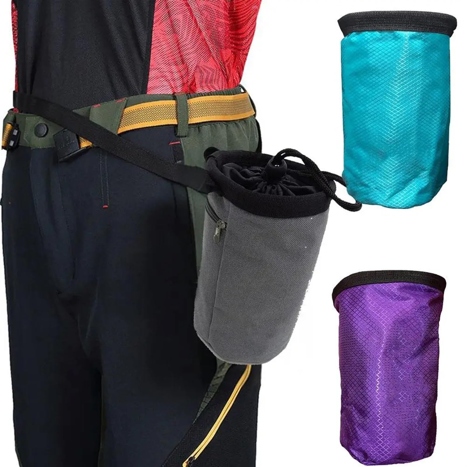 Magnesiumklimtas 13x19 Cm – Met Borstel, Waterafstotend, 2 Ritsvakken En Verstelbare Riem – Ideaal Voor Klimmen & Fitness