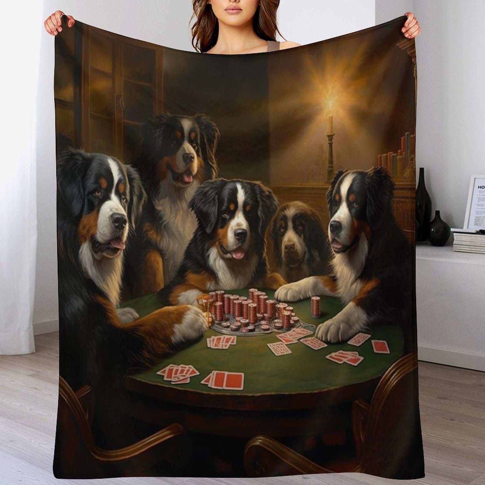 Manta de franela para perro que evita manchas de huellas en la cama