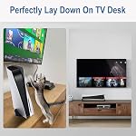 KZIOACSH Horizontal Stand for PS5 Disc & Digital Editions, No Screws Removable Stable PS5 Base Stand Anti-Slip Controller Storage Rack Console Host Display Holder for Sony PlayStation 5 Console,White