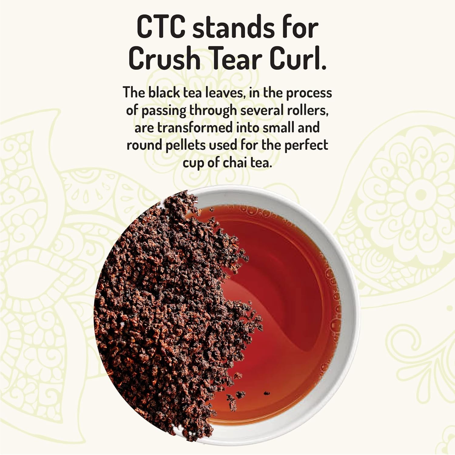 Tea India CTC Assam Loose Leaf Black Tea Strong, Full-Bodied Flavorful Blend Of Premium Black Tea Made with Natural Ingredients Traditional Indian Tea Caffeinated Iced Tea Breakfast Tea 3LB