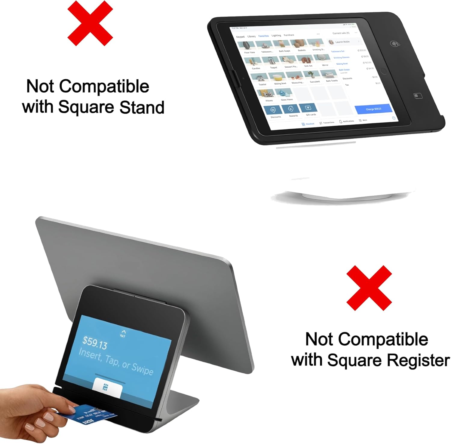 Incompatibility with Square Stand and Square Register