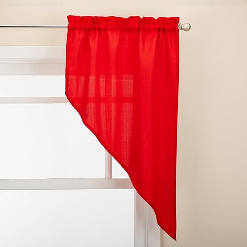 Vista 109 de Juego de cortinas de cocina, con festón, con visillo Hopewell Blanco