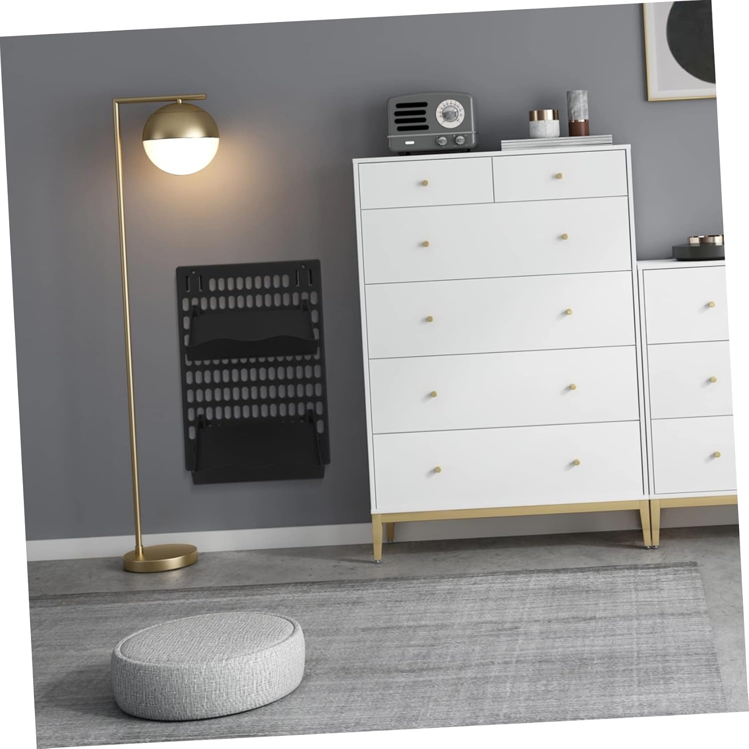 PRETYZOOM 1set Multi-Functional Shoe Storage -Mounted Organizer for Slippers Punch Installation Suitable for Moist Environments for Entryway and Bathroom