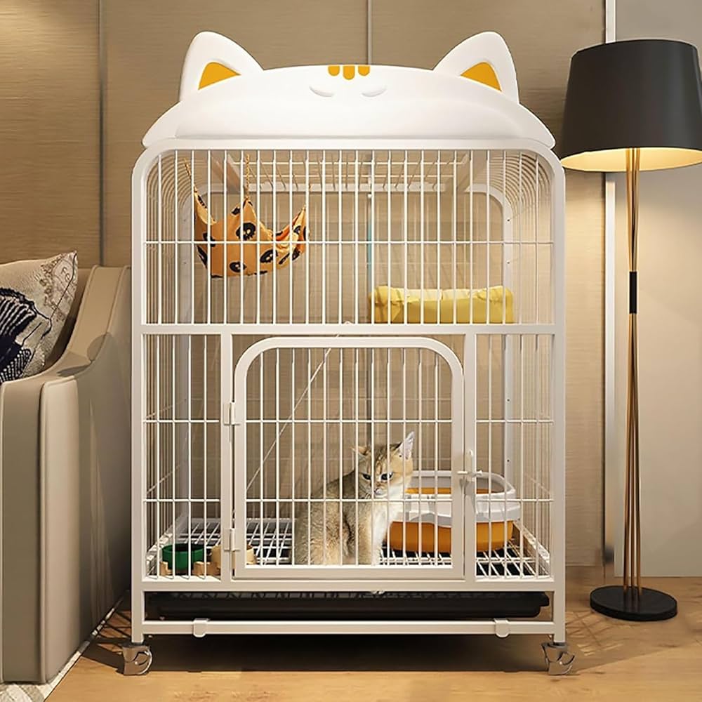 CAT★② Cat Cage and Condo - 2 Tier – IRIS USA