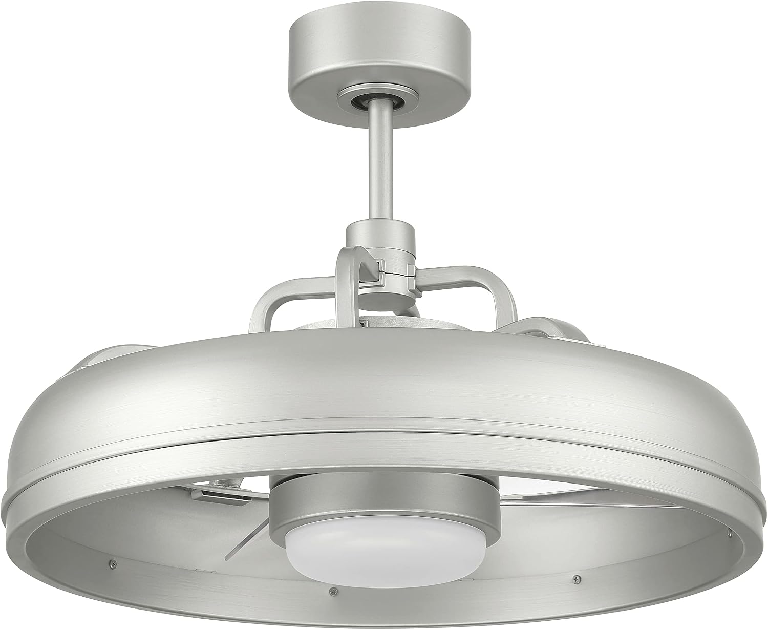 Craftmade Taylor 20" Dual Mount Indoor/Outdoor Polished Nickel Ceiling Fan, LED Light Kit, Remote Control Included, Smart WiFi Enabled with Voice Activation, works with Alexa & Smart Home Devices