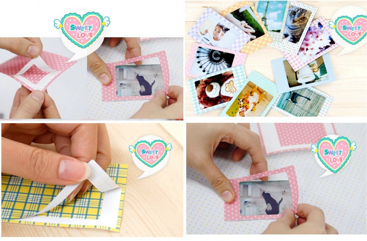JZK 140 x Instant instax Photo Frames Borders Stickers for