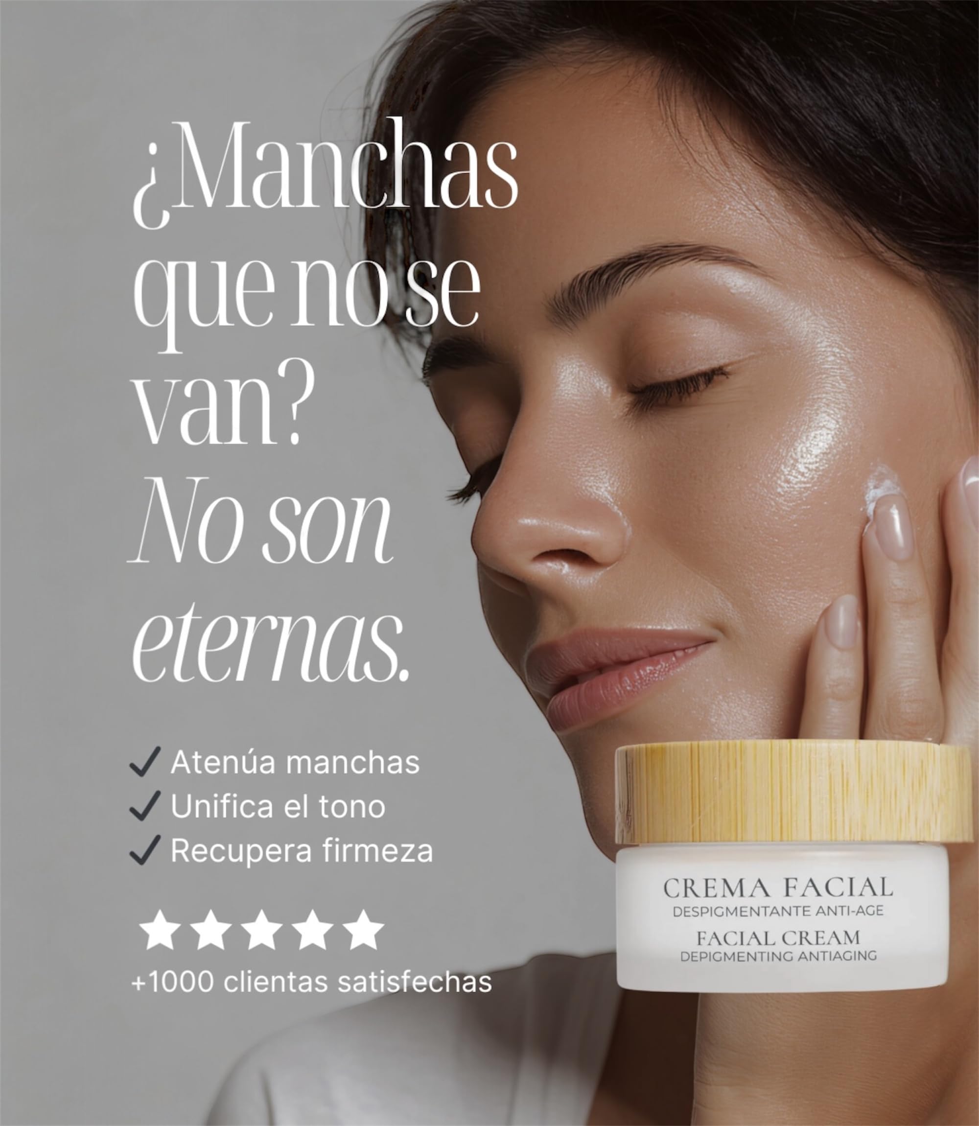 Set Platinum – Contorno de Ojos Efecto Flash + Sérum Facial 3 en 1 + Crema Facial Despigmentante Anti-Edad – Rutina Facial Completa para Luminosidad y Firmeza