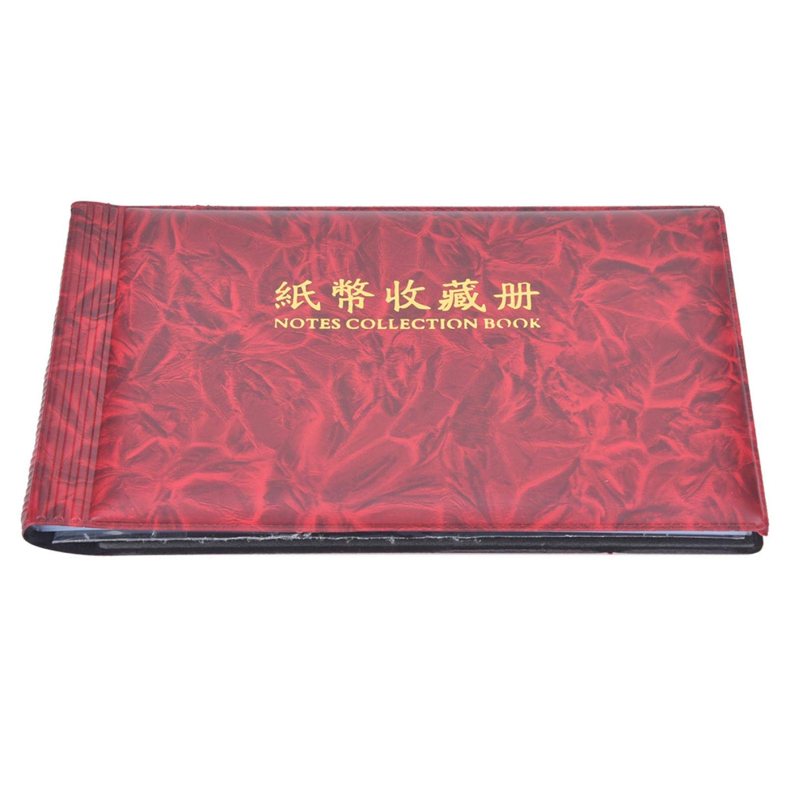 Money Holder, Long-Term Money Album Transparent with 30 Pages for Holding 60 Banknotes(Rose Red)-image-1