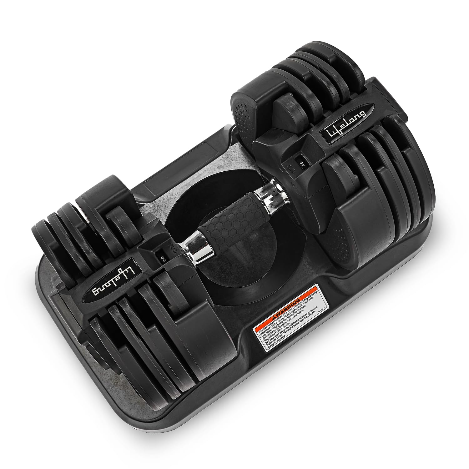 Lifelong Adjustable Dumbbells Set For Home Gym - Easy Dumbbell Weight Adjustment 2.3Kg To 20Kg - Pair Of Iron Weights - Gym Equipment Suitable For Fitness Workout At Home For Men & Women, Black (B0CG8RRZRR) Amazon Price History, Amazon Price Tracker