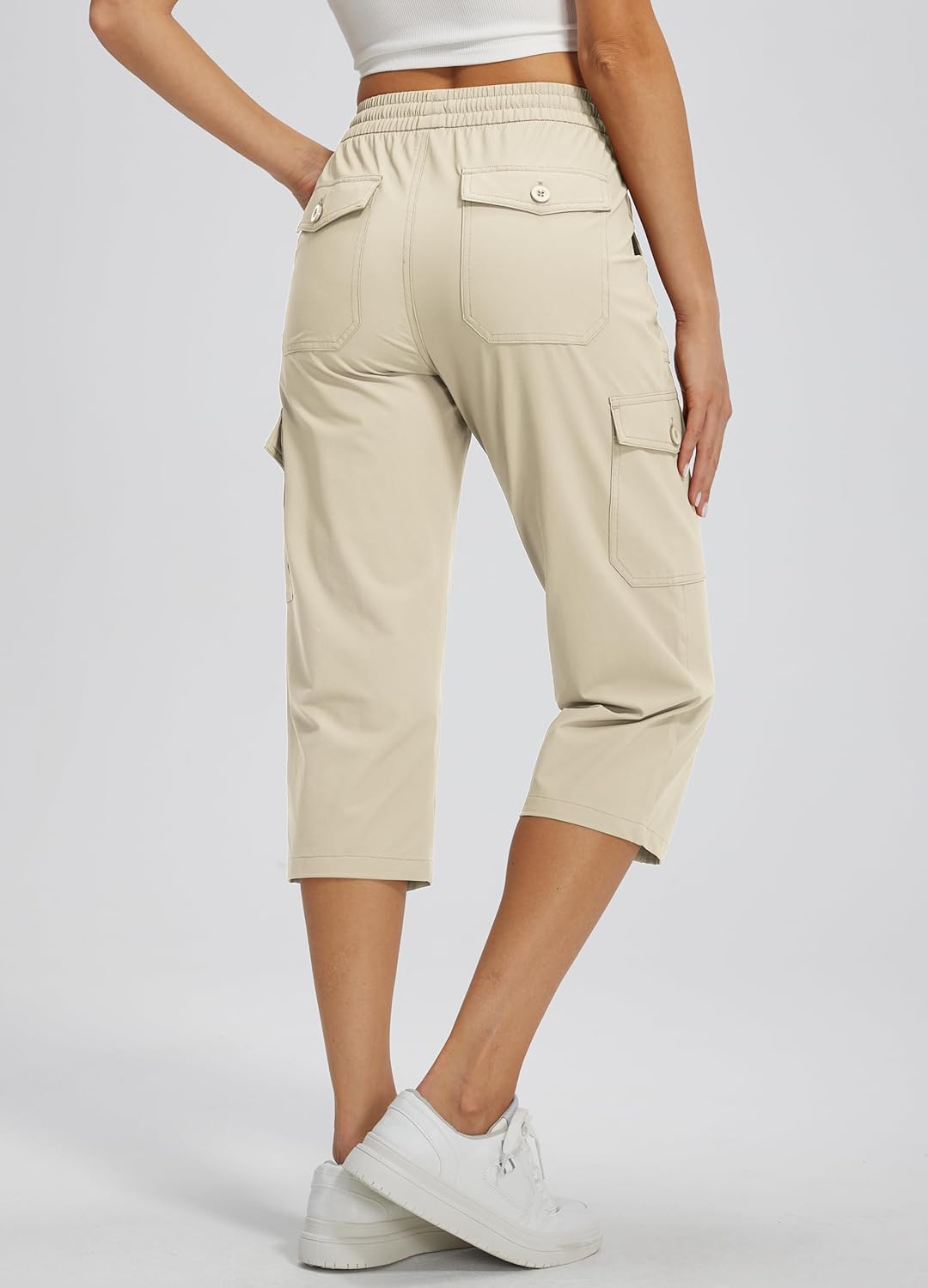 Libin Women's Capri Pants Cargo Capris Travel Hiking Casual Summer Cropped Pants Stretch Quick Dry Water Resistant - Image 2