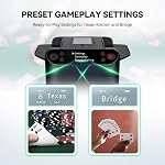 KPAW Automatic Card Shuffler for 1-2 Decks with Dual Modes, USB-C Rechargeable, Low Noise Compatible Card Shuffler Machine for Home Card Game, Travel (Black 1) | 4 Drawing Remotes, Built-in Gameplays, 360°/180° Deal, for Poker,Texas Hold'em,Custom,Br