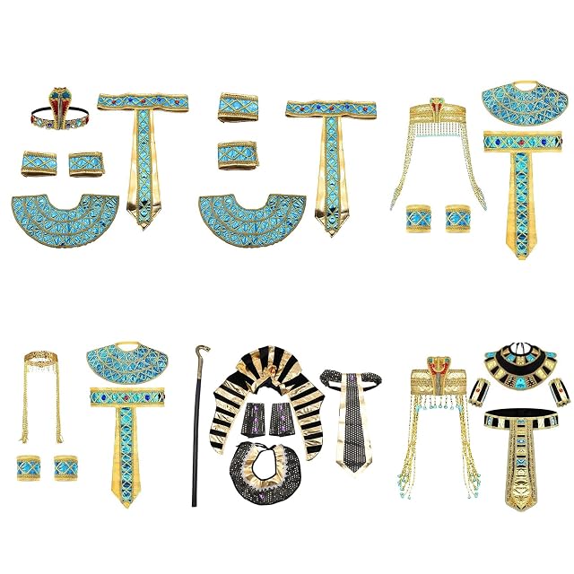Foto 7 de 7 de YIGZYCN Accesorios de disfraz egipcio, diademas egipcias, tocado de serpiente, cinturón egipcio