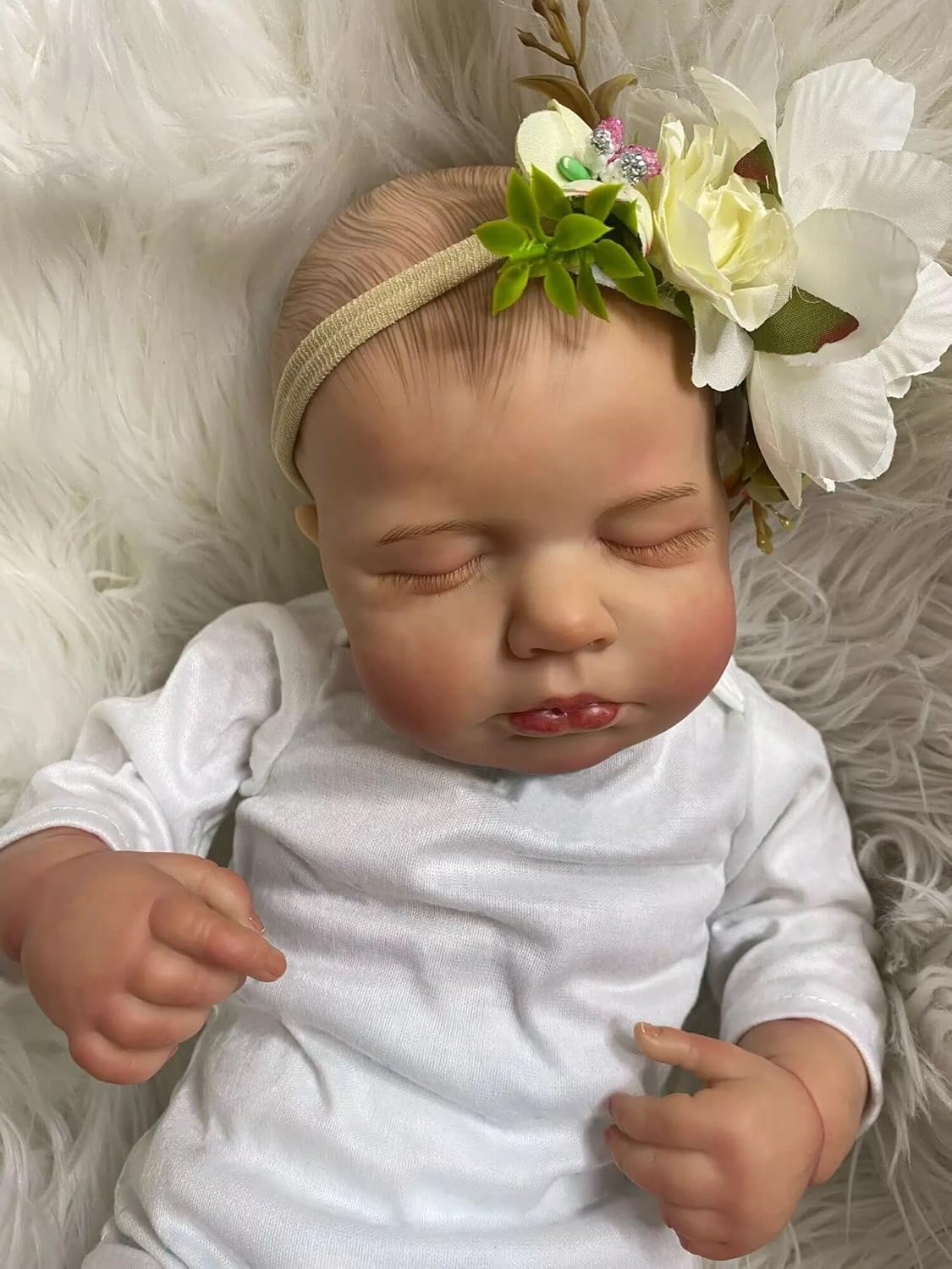 KAWAYII Reborn Baby Doll Realistic Sleeping 20 Inch Real Life Baby Dolls Girl New Born Baby Doll Handmade Gift Set for Xmas Birthday…
